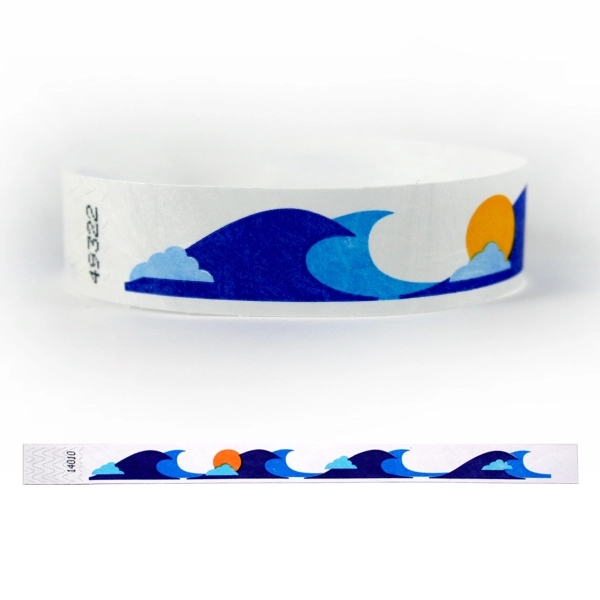 Tyvek® 3/4" Design Ocean Breeze Wristband