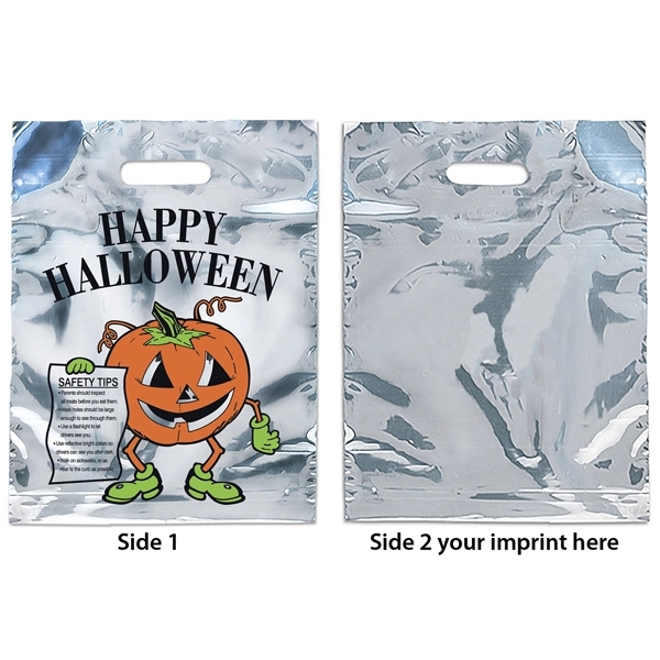 Pumpkin Silver Reflective Halloween Bag