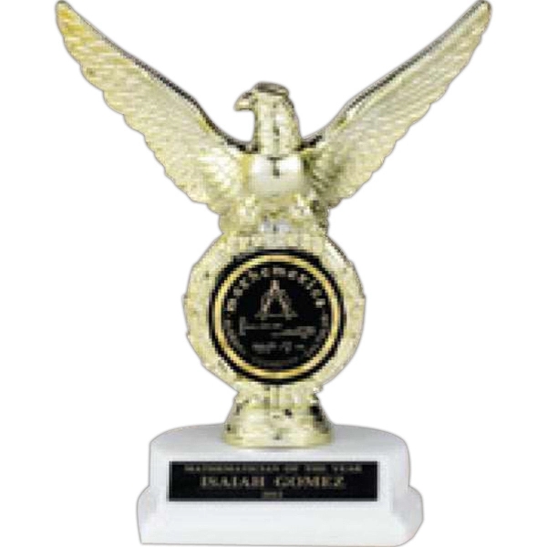 Eagle Trophy with White Marbleized Base