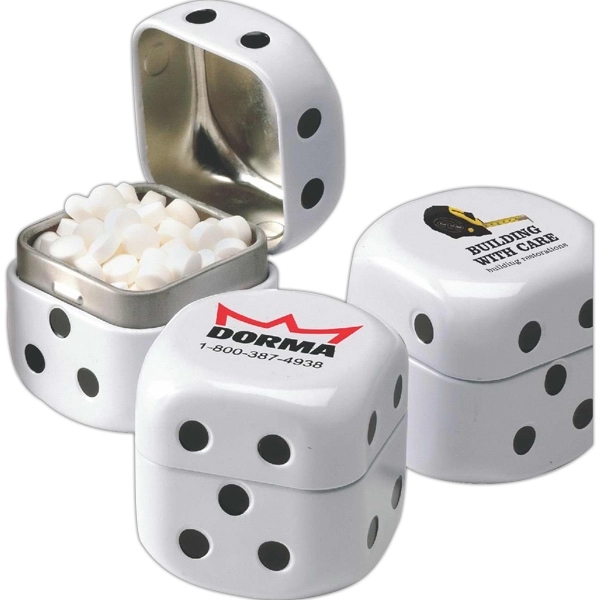 Dice Shaped Tin Filled With Assorted Jelly Beans
