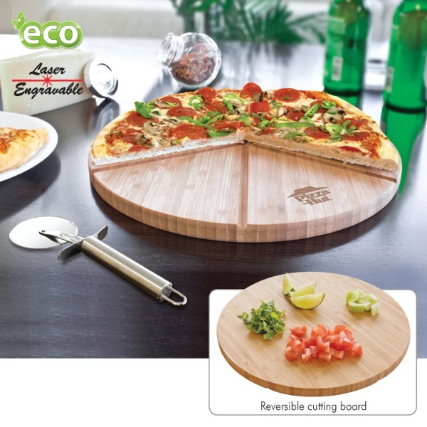 Gourmet Bamboo Pizza Set/Cutting Board