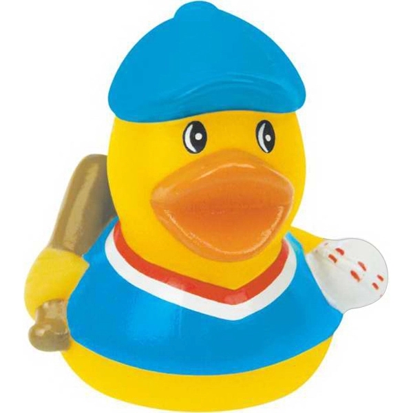 Mini Rubber Baseball Duck