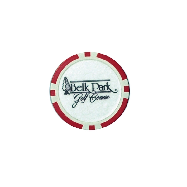 Poker Chip Golf Ball Marker (Full Color)