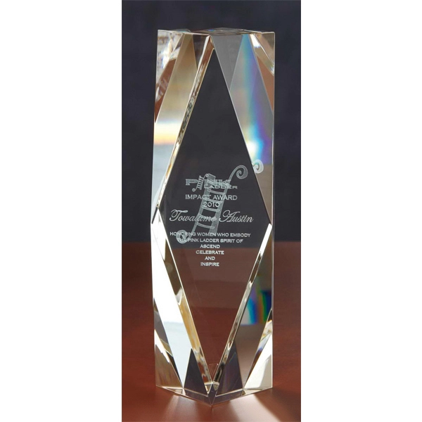 Small Chairmans 3D Crystal Award