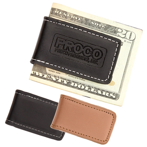 Concord leather magnetic money clip