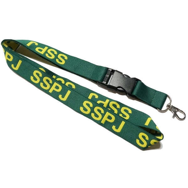 1" Woven Lanyards with Detachable Buckle Release