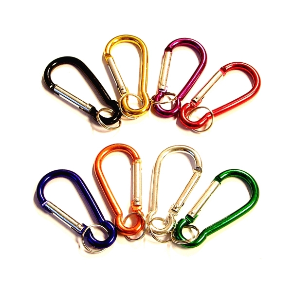 Carabiner with split key ring