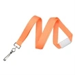 Neon Orange Flat Polyester Lanyard