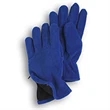 Royal Blue Fleece Zipper Gloves