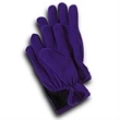 Purple Fleece Zipper Gloves