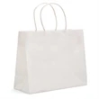 ECO White Kraft Eurostyle Shopping Bag (10" x 4" x 8")