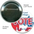 Pin-back 2 1/4 Inch Round Button