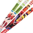 1" Textured Polyester Multi-Color Sublimation Lanyard