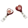 Heart Badge Holder with N-Dome and Bulldog Clip