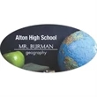 Full Color Sublimation Oval Badge 1 1/2"H x 3"W