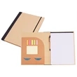 Recycled Padfolio w/Notepad, Flags, Memo Pad, Pockets & Pen