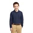 Port Authority Youth Long Sleeve Silk Touch Polo.