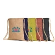 Jute/Burlap Drawstring Backpack