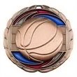 2 1/2" Basketball Color Epoxy Medal