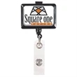 Rectangular Retractable Badge Holder w/Swivel Bulldog Clip