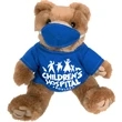 8" Royal Scrub Bear with one color imprint
