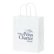 White Kraft Paper Shopper Bag - Flexo Ink