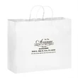 White Kraft Paper Shopper Bag - Flexo Ink