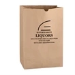 Natural Kraft Paper SOS Grocery Bag - 1/6 bbl - Flexo Ink