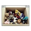 Box of Assorted Stuffed Plush Toys