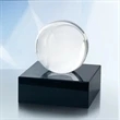 Crystal Tennis Ball Award with Black Base 3 1/8"W