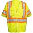 Hi-Viz ANSI Class 3 Safety Green Deluxe Vest
