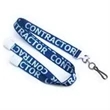 5/8" Pre-Printed "Contractor" Lanyard with Swivel Hook