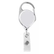 Blank White No-Twist Carabiner Retractable Reel