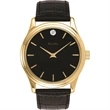 Bulova Men's Corporate Collection Black Leather Strap Watch