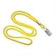 Yellow Blank Round Lanyard With Bulldog Clip