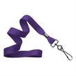5/8" Purple Flat Blank Lanyards with Black Swivel Hook