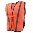 Non-ANSI Economy Vest with Elastic - Orange with Silver Tape