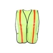 NON ANSI Safety Vest with Elastic - Lime with White Tape