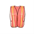 NON ANSI Vest with Elastic - Orange with Yellow Tape