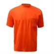 Short Sleeve Safety T-Shirt with Chest Pocket - Orange