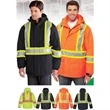 Men's Hi-Vis Insulated Polyester Canvas Parka Workwear