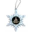 White Snowflake Christmas Holiday Ornament