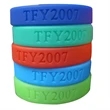 Custom Debossed Silicone Wristbands without Color Fill