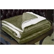 SAGE MINK SHERPA BLANKET WITH EMBROIDERY