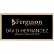 Black/Gold Metallic Engraved Badge