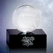 Crystal Basketball Award with Black Base 3 1/8"W