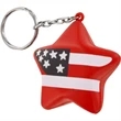 Patriotic Star Stress Ball Key Chain
