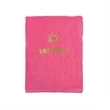 Neon Pink EMB 28x58 Terry Velour Beach Towel.