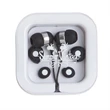 EARPHONES IN SQUARE CASE