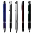 Aluminum Barrel, Metallic Clip Plunger Action Ball Point Pen